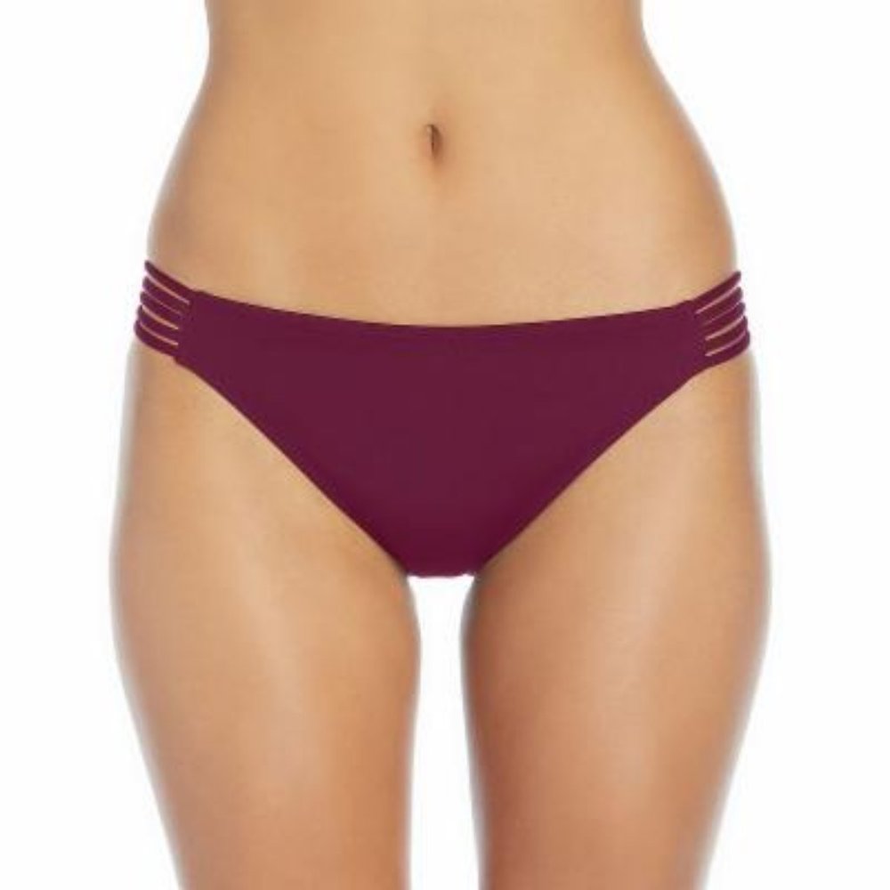 Ambrielle NWT Hipster Swim Bottom, Small Burgundy